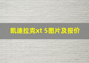 凯迪拉克xt 5图片及报价